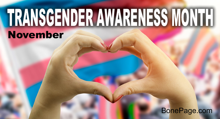 Transgender Awareness Month in November at BonePage.com